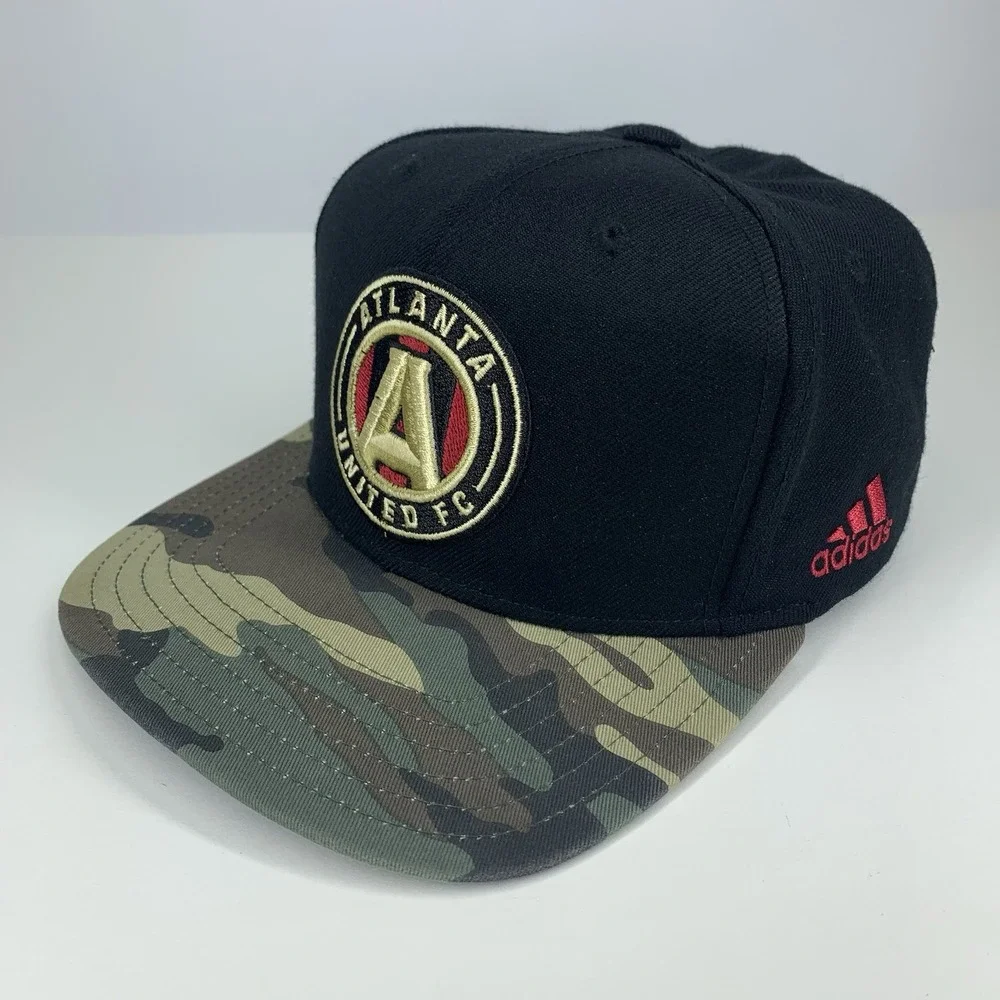 Atlanta United FC Hat YOUTH Football Club MLS Adidas Camo OSFM Snap Baseball Cap
